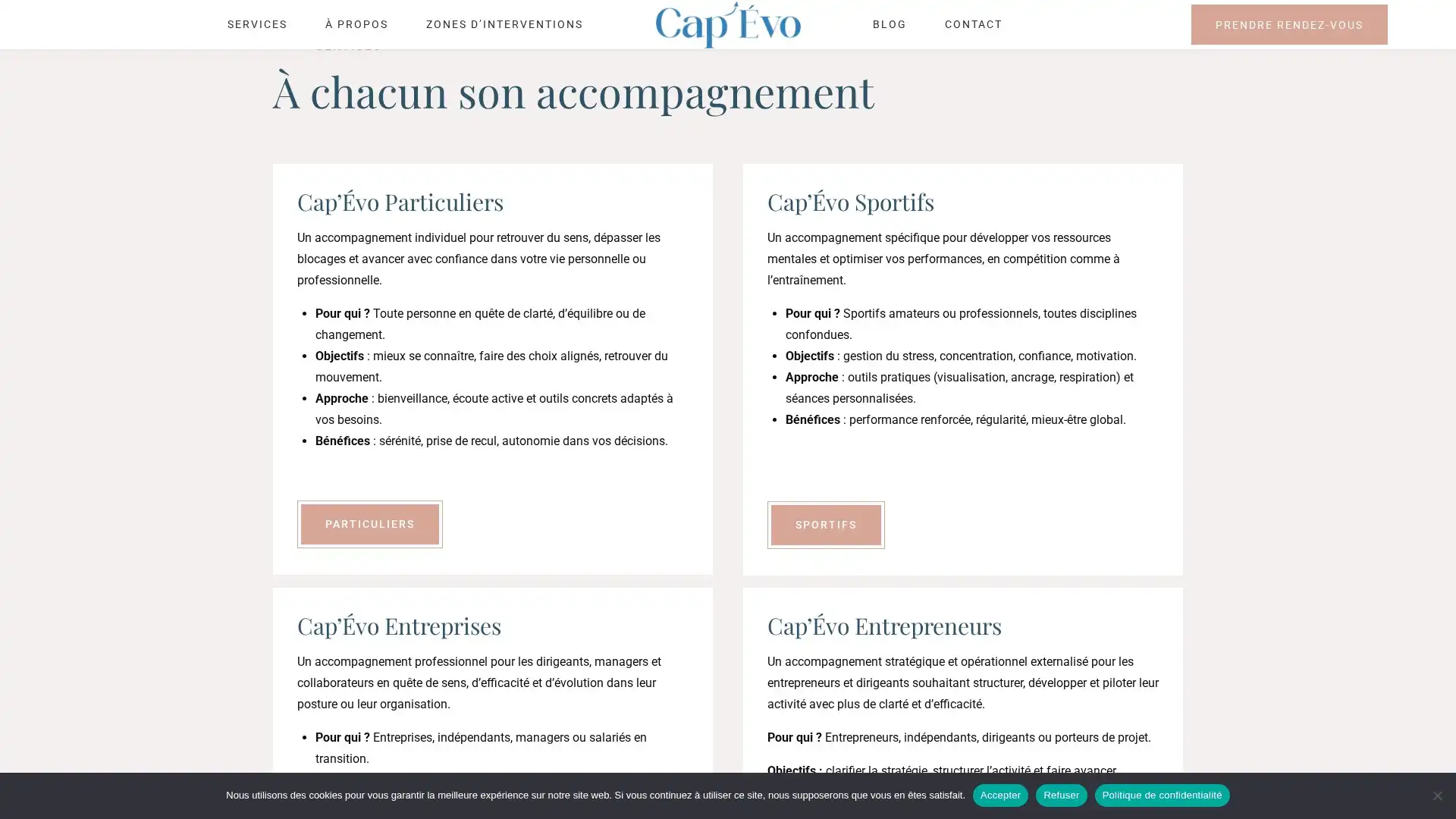 Capture d'écran de https://cap-evo.fr