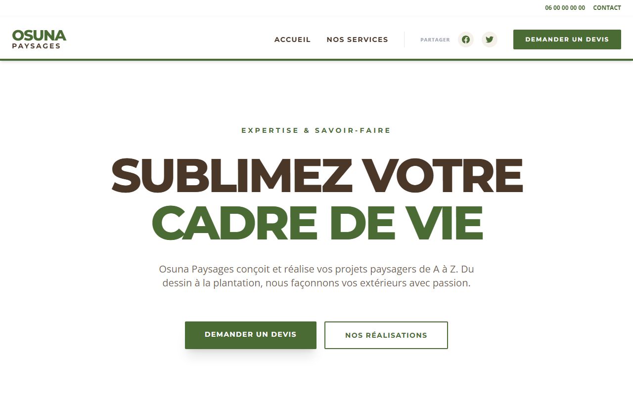 Site démo Paysagiste Bretagne