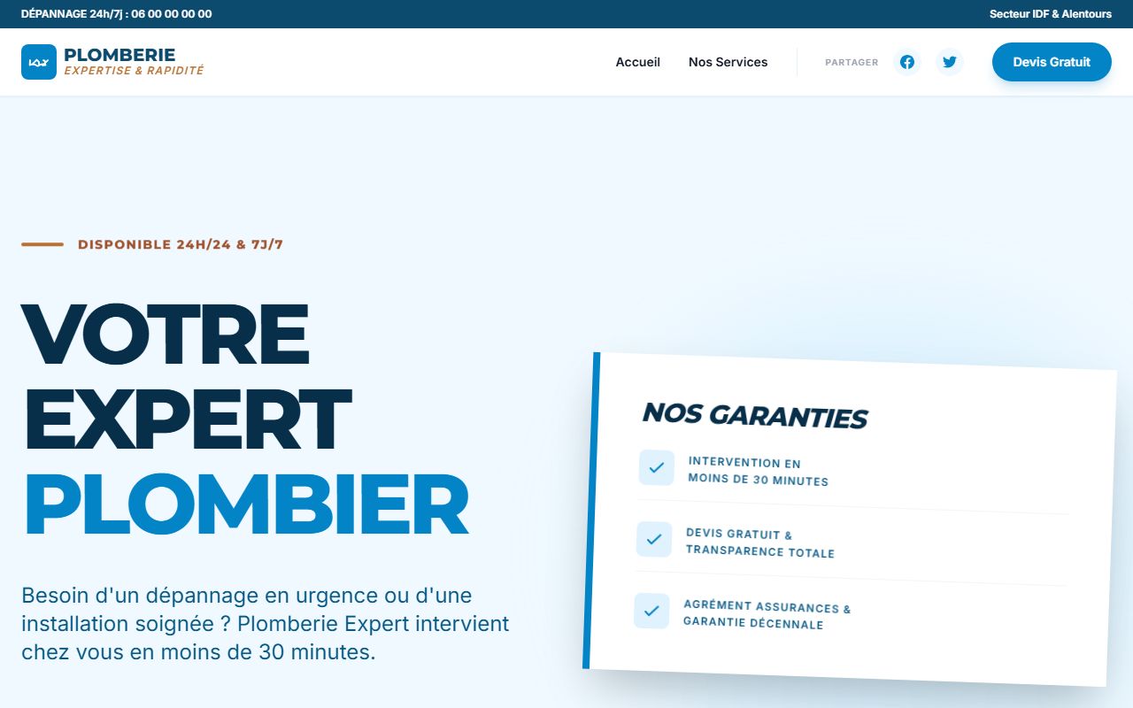 Site démo Plomberie Bretagne