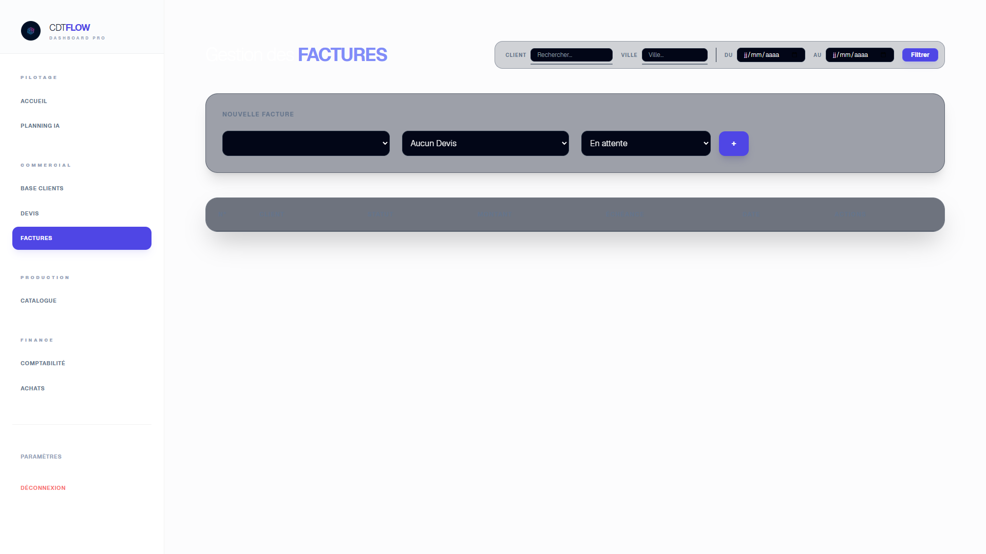 Facturation cdtErp